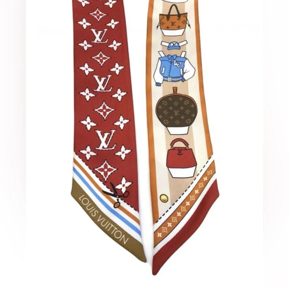 Louis Vuitton Asnières Monogram Twilly Scarf